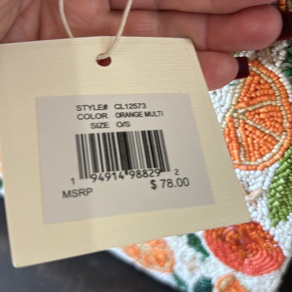 Beaded Citrus Pattern Tote Bag - Picture 8 of 11